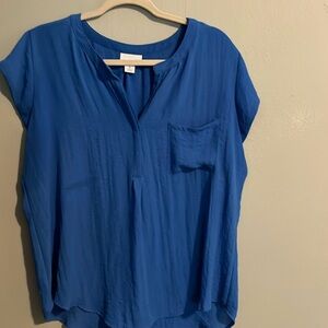 Royal blue blouse